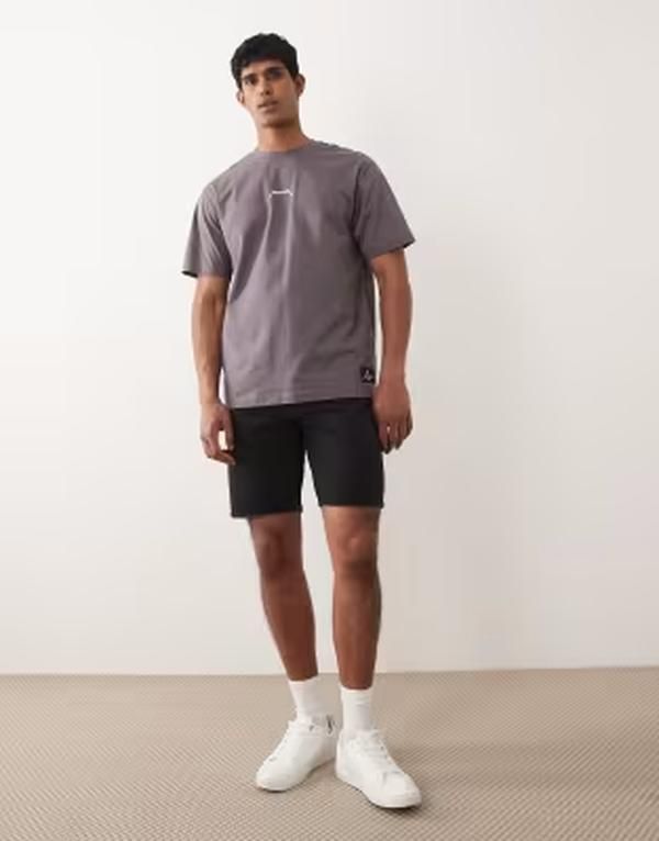 オンリーアンドサンズ メンズ ボトムス ハーフパンツ・ショーツ ショートパンツ デニム ONLY SONS Edge straight fit denim shorts Black Denim ブラック