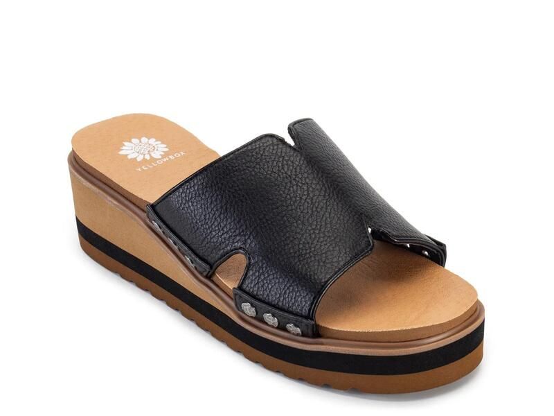 イエローボックス レディース シューズ サンダル Yellow BoxAlameda Wedge Sandal Black ブラック