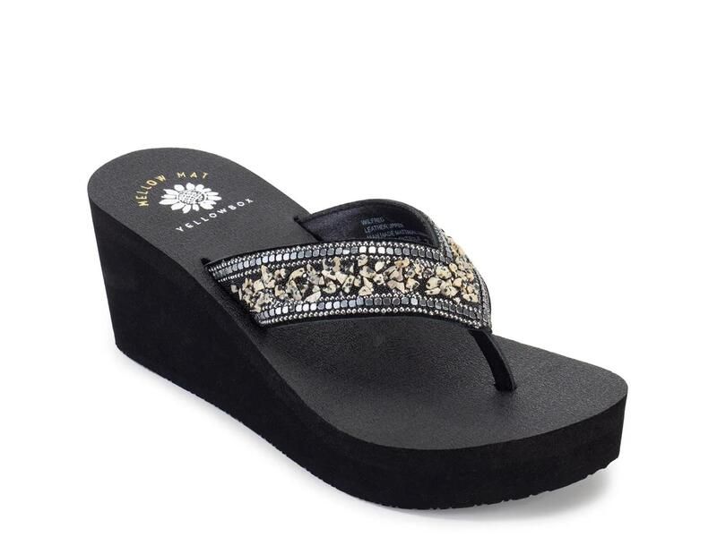 イエローボックス レディース シューズ サンダル Yellow BoxWilfred Wedge Sandal Black ブラック