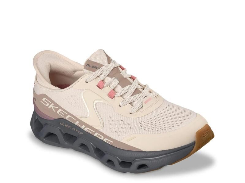 スケッチャーズ レディース シューズ スリッポン・ローファー スニーカー SkechersHands Free Slipins GlideStep Altus Fast Lane SlipOn Sneaker Womens Beige ベージュ