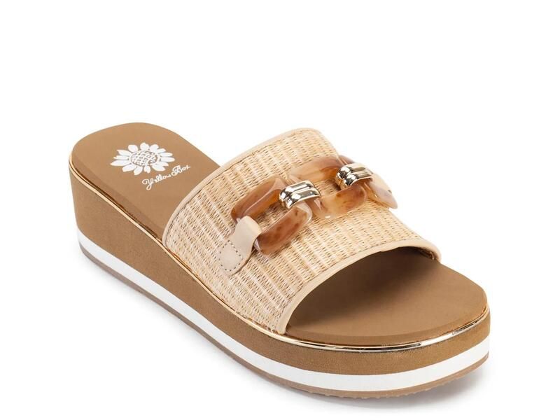 イエローボックス レディース シューズ サンダル Yellow BoxGabina Wedge Sandal Natural Beige ベージュ