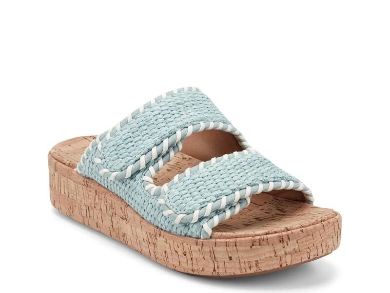 アース レディース シューズ サンダル プリント EarthSprinti Wedge Sandalight Blue ブルー