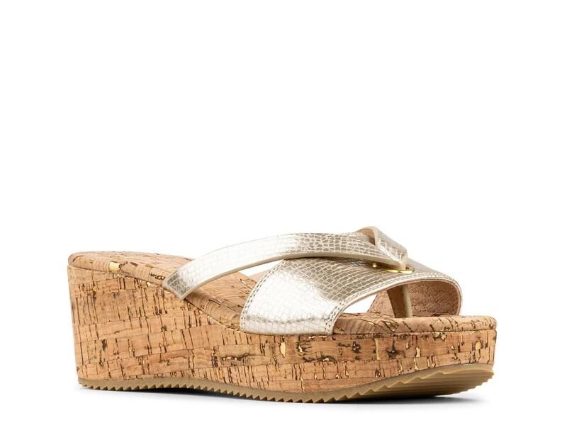 ドナルドプリネール レディース シューズ サンダル Donald PlinerSotiraspr Wedge Sandal Platino Gold ゴールド