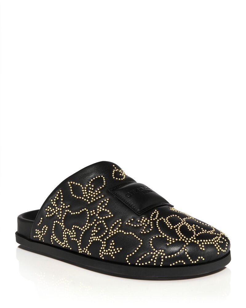 ジバンシー レディース シューズ パンプス Givenchy Womens Embellished Mule Flats Blackgold ブラック