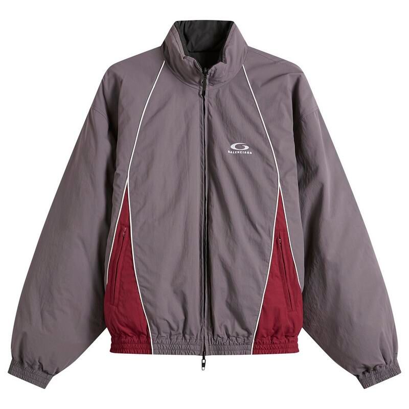 バレンシアガ メンズ アウター ジャケット・ブルゾン ナイロン Balenciaga Reversible Nylon Padded Jacket Smoky Purple パープル