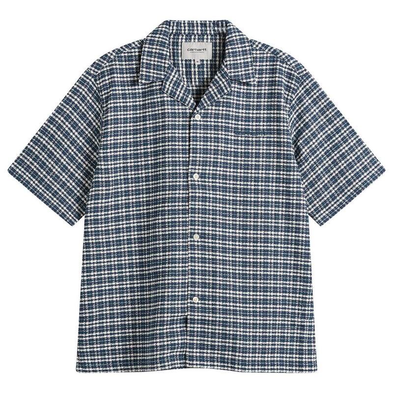 カーハート メンズ トップス シャツ Carhartt WIP Kander Short Sleeve Shirt Blue River Check ブルー