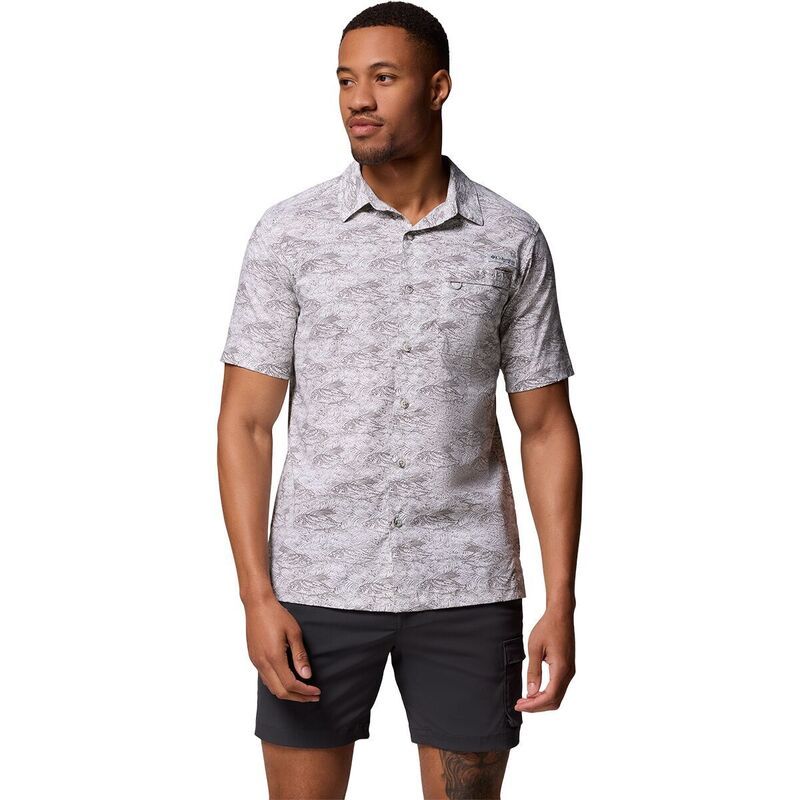 コロンビア メンズ トップス シャツ Columbia Wild Cast Camp Shirt Mens Cool Grey Pez Gallo グレー