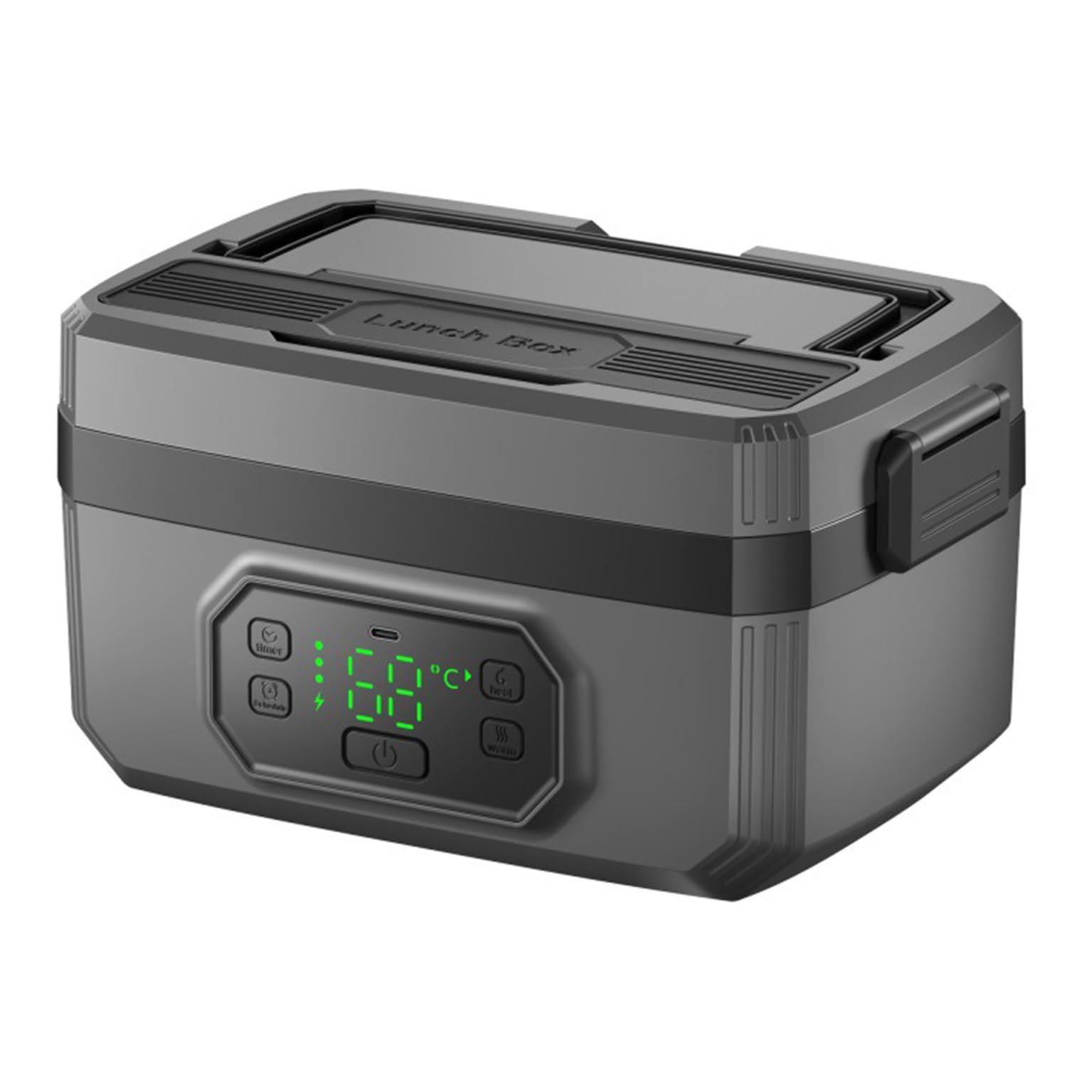☆新品☆「24000mAh大容量」 Aseech 電熱弁当箱 充電式 加熱弁当箱 注水不要 1.6L 无?加熱 大容量 40?68℃ 6段階の温度調節 USB給電 快速加熱 学生/出勤 ステンレス鋼 定時予約 3623e368