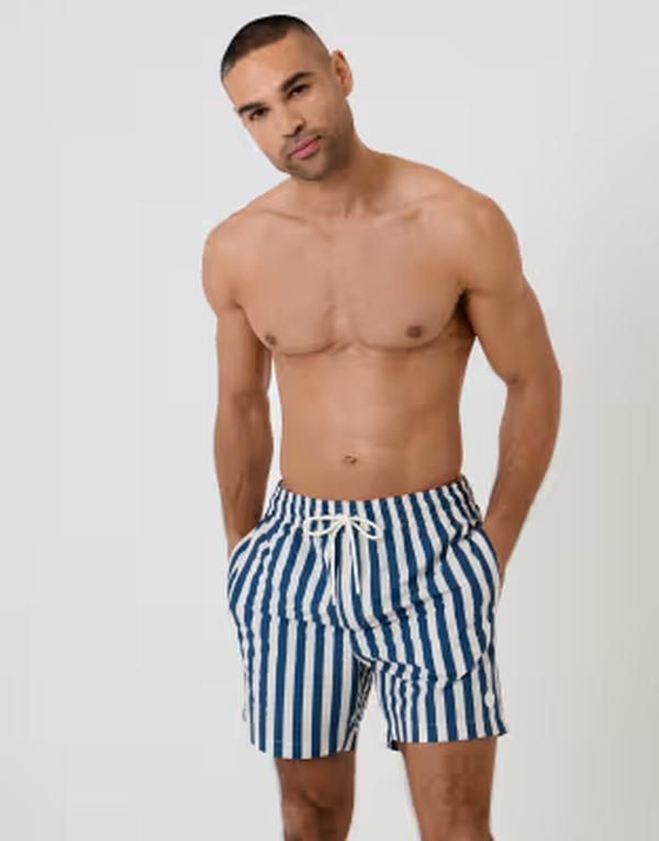 スリードベア メンズ 水着 ハーフパンツ・ショーツ ショートパンツ Threadbare swim shorts and white stripe BLUE ブルー