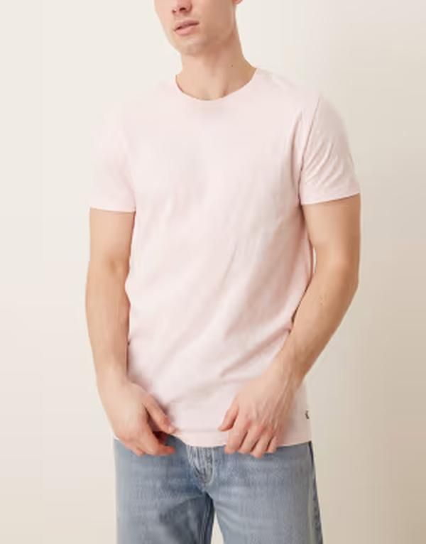 カルバンクライン メンズ トップス Tシャツ コットン Calvin Klein Cotton 3 pack tshirtsnavywhite HORIZON PINK WITH SHORE ピンク