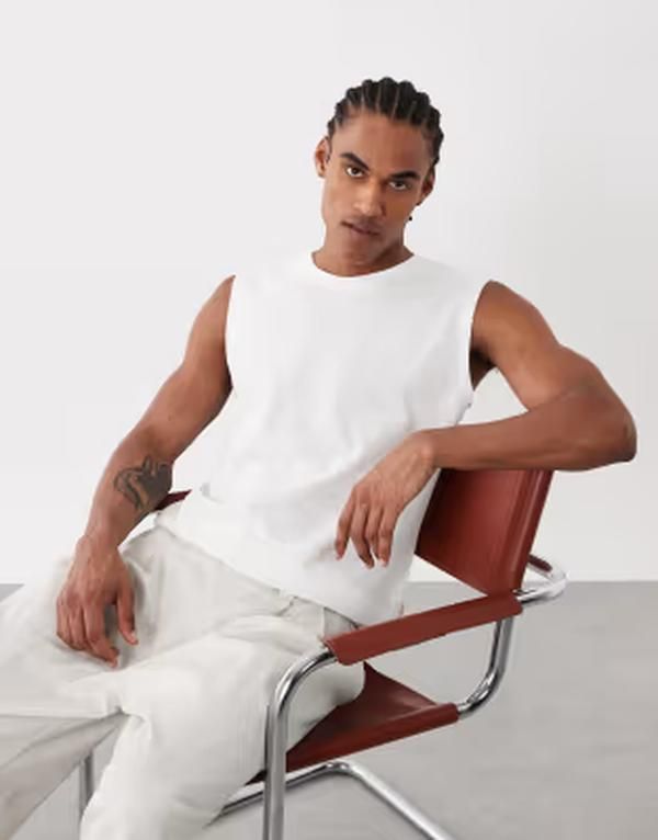 ジャック アンド ジョーンズ メンズ トップス ベスト ニット Jack Jones knitank top Cloudancer ホワイト
