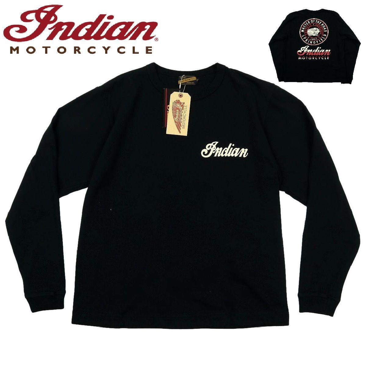 【B3825】【未使用品】Indian Motorcycle インディアンモーターサイクル ロンT カットソー IM69297 サイズM