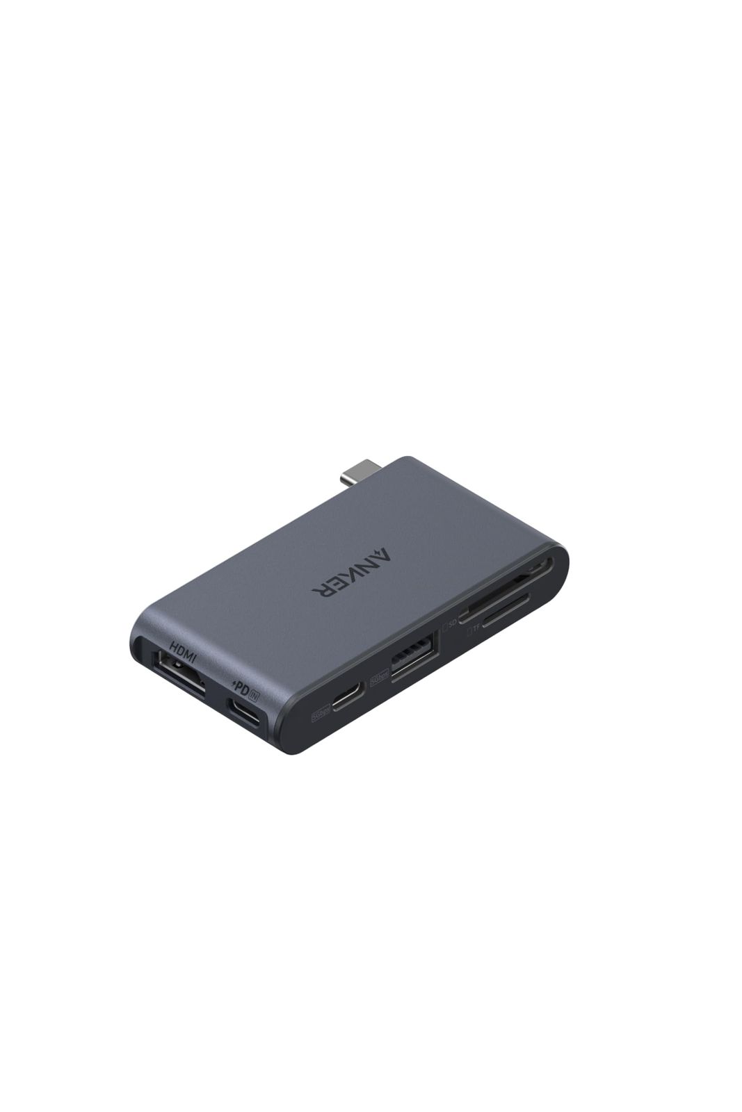 新品 Anker Nano USB-C ハブ (6-in-1 5Gbps) 最大4K 最大85W出力対応USB-Cアップストリームポート 5Gbps高速データ転送 SD/micro SDカードスロット搭載
