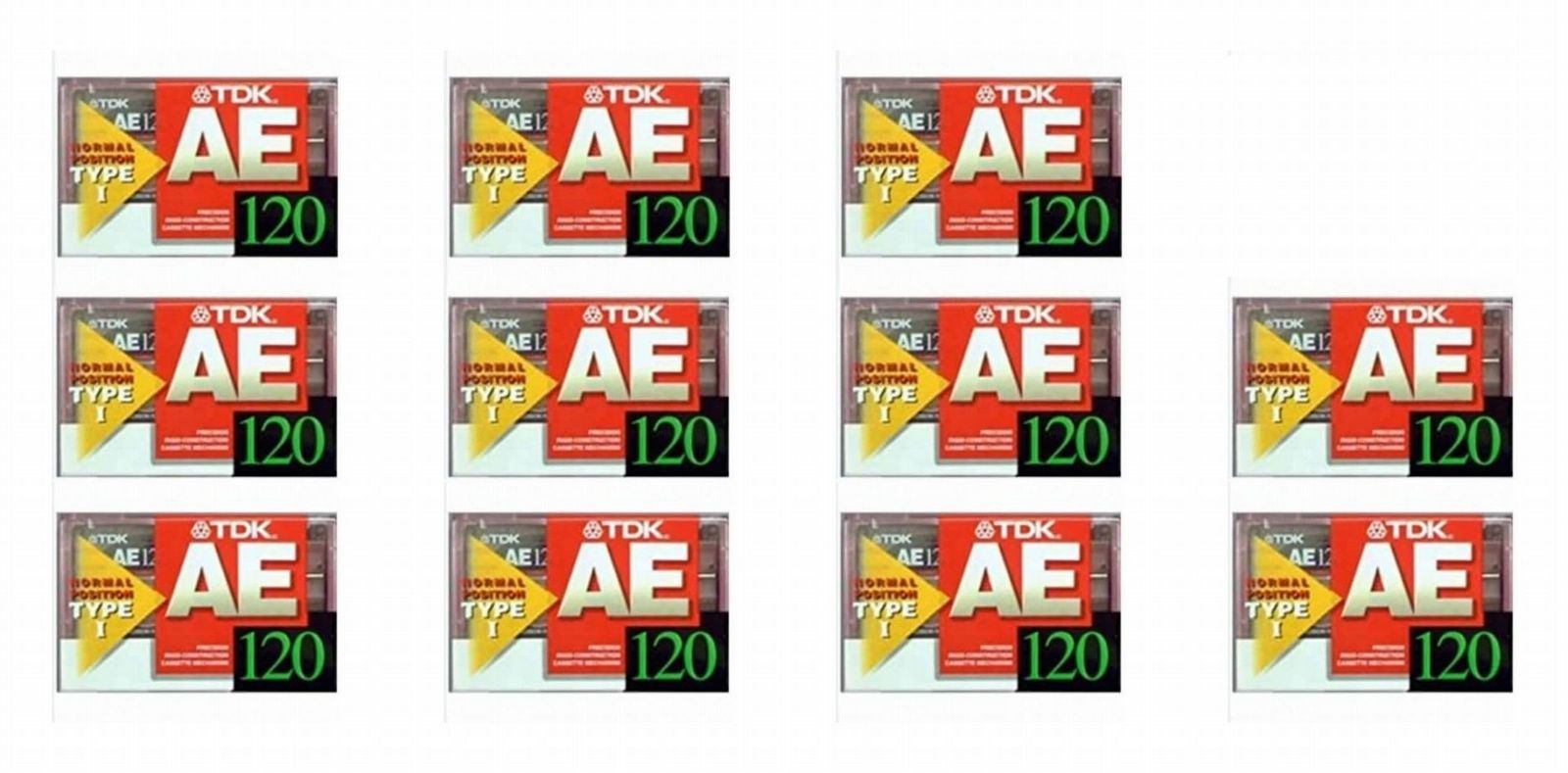 TDK 11本セット カセットテープ AE-120X11F 120分 いい音設計