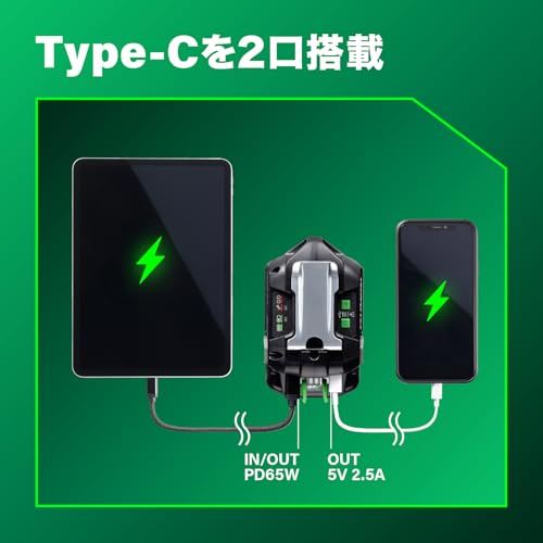 HiKOKI(ハイコーキ) USB対応充電器 14.4V 18V マルチボルト対応 UC18DAma 58974774