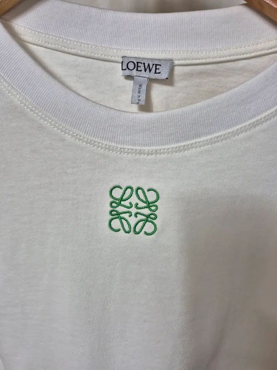LOEWE クロップド半袖Tシャツ 白