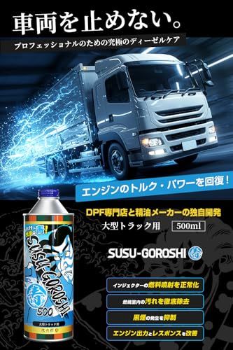 【インジェクター洗浄の青】 煤殺し 青 ディーゼル燃料添加剤 500ml 強力洗浄 インジェクタークリーナー トラック バス 重機 メンテナンス [プロ仕様・業務用]kk 03b3a999