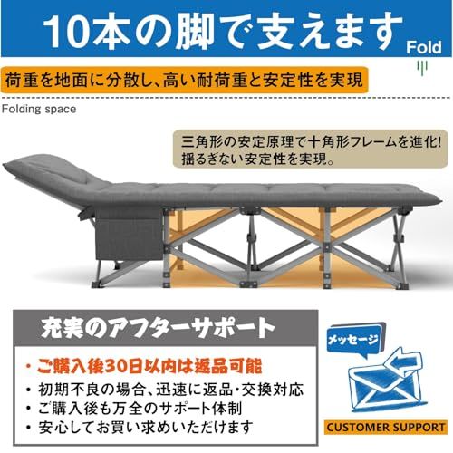 折りたたみベッド 簡易ベッド 室内外兼用 折り畳み式ベッド アウトドア キャンプ コット 耐荷重200kg 簡単設置 専用収納袋付き 収納便利kk 1523844e