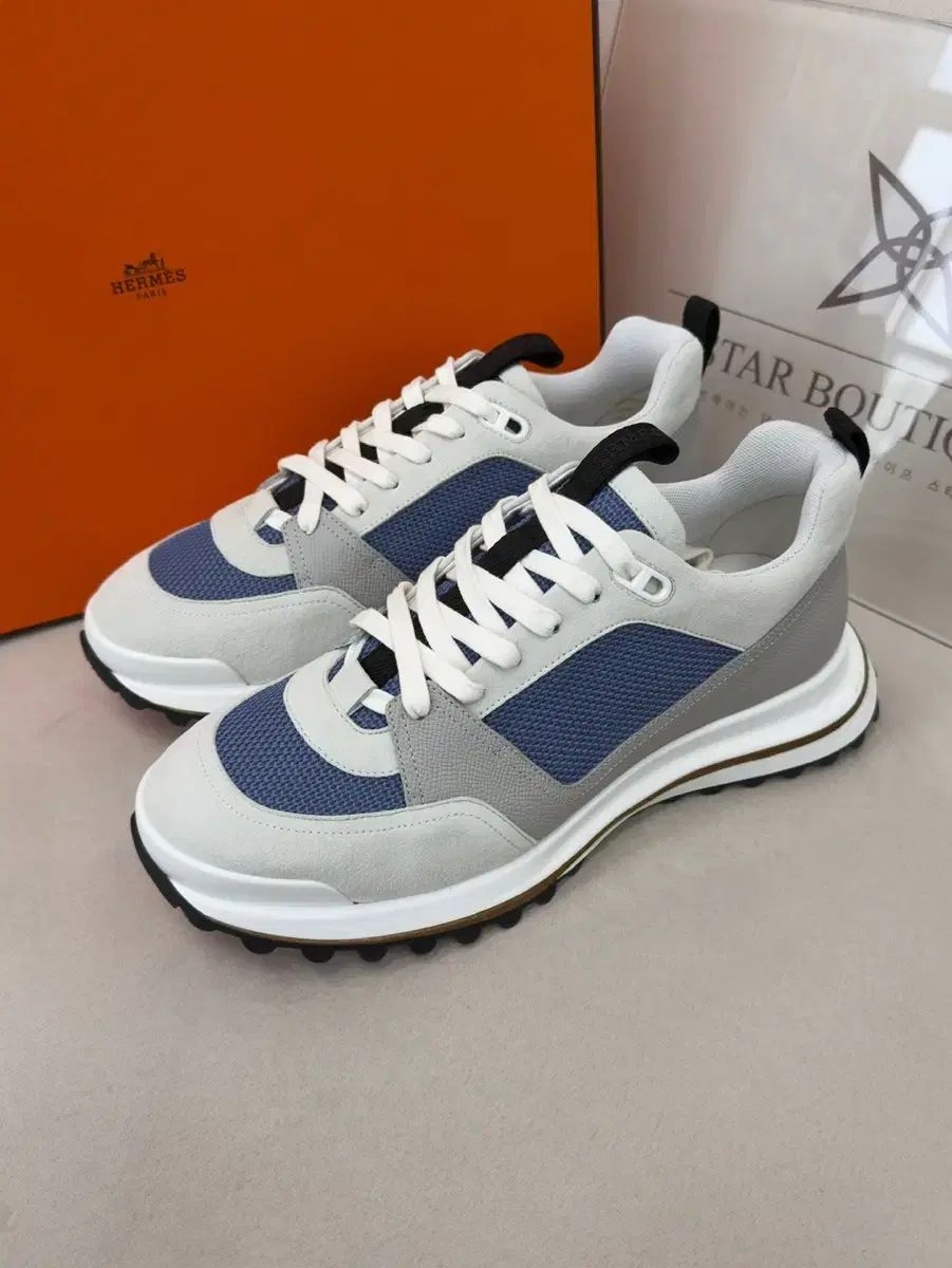 デパートフルセット 26年最新 Hermes マルチ ブルー ブラック スニーカー 40 5 41