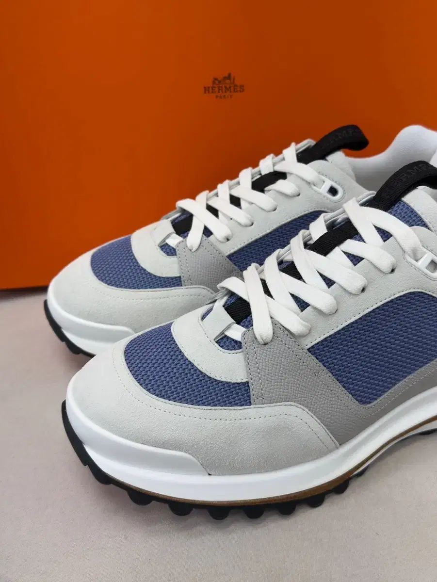 デパートフルセット 26年最新 Hermes マルチ ブルー ブラック スニーカー 40 5 41