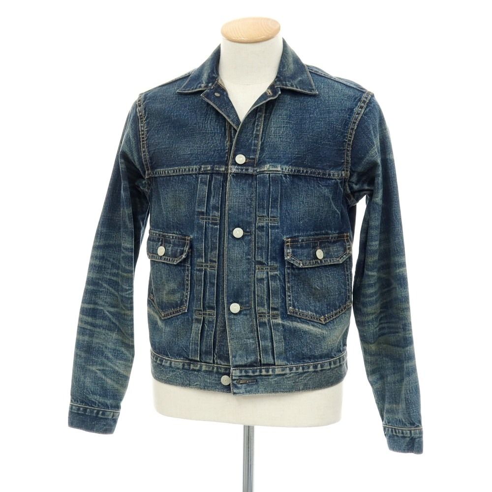 【中古】ダブルアールエル RRL DOUBLE RL O74 コットン デニムジャケット ネイビー【サイズXS】【メンズ】