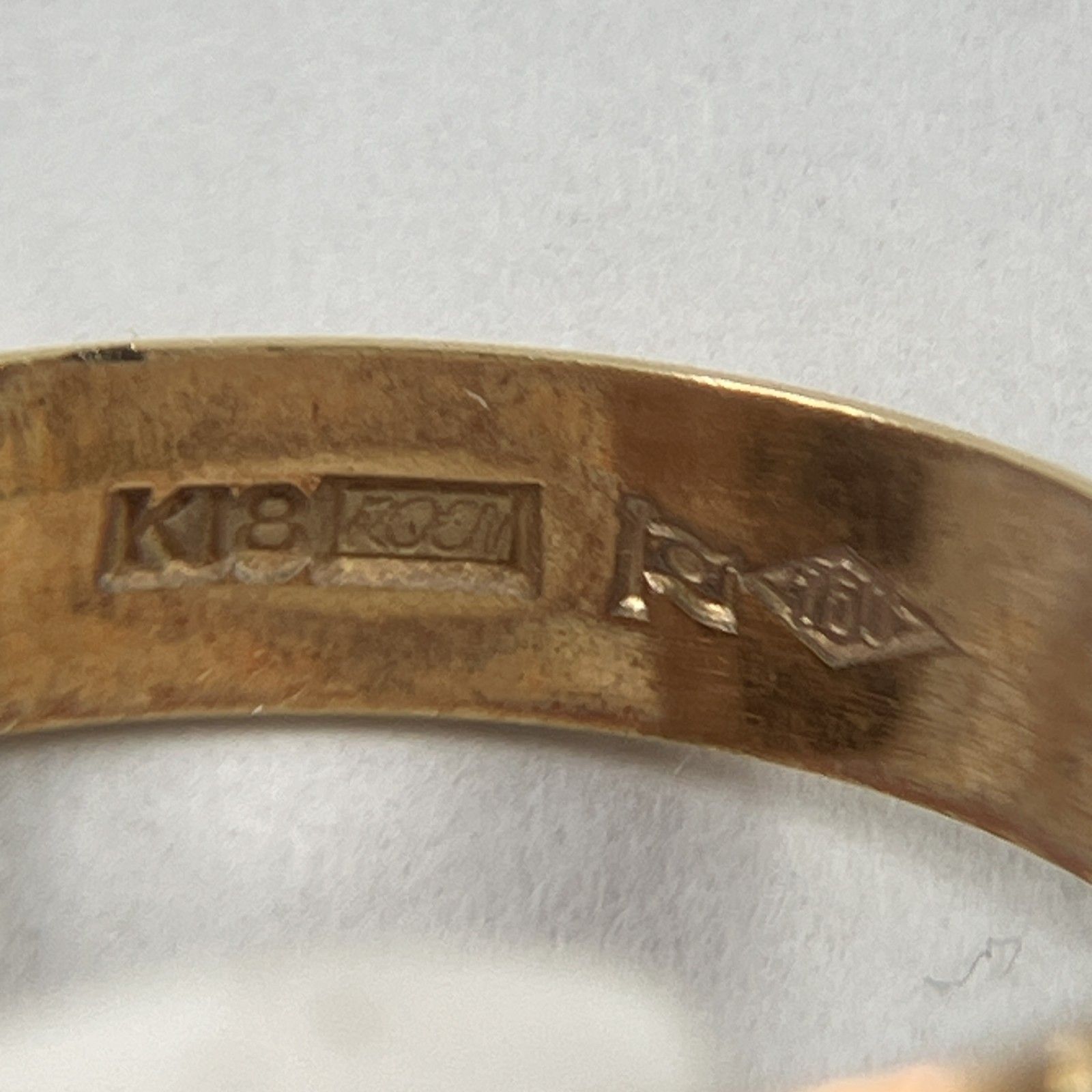 ☆ K18刻印 18金 レッドゴールド 指輪 リング 16号 総重量3.18g 