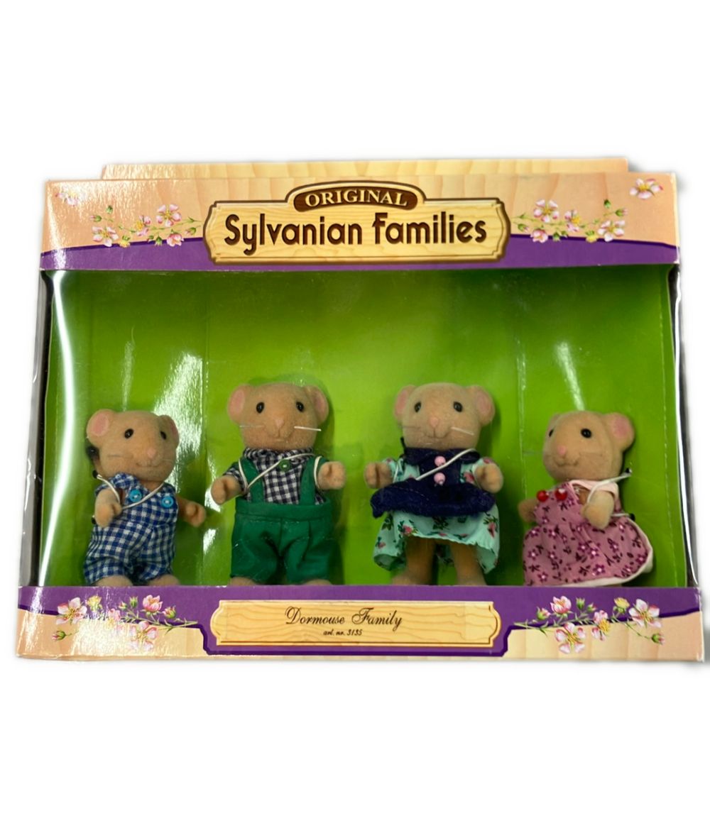 美品 エポック社 シルバニアファミリー 野ネズミファミリー(Dormouse Family) 海外版 ドール