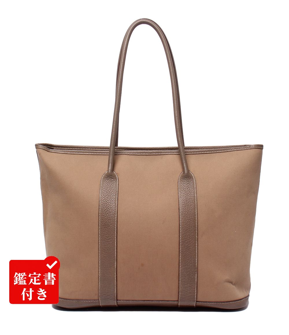 エルメス トートバッグ ショルダーバッグ 肩掛け シルバー金具 ▢M刻印 トワルオフィシエ ガーデンジップ MM レディース HERMES