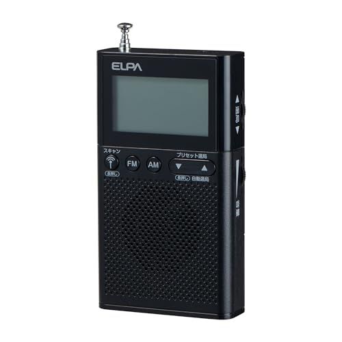 エルパ(ELPA) AM/FM 液晶ポケットラジオ (デジタル + 液晶) ラジオ/防災 (ER-P62FL 黒)kk 708a923a