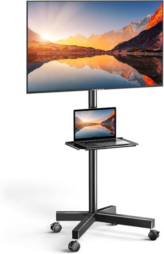 PERLEGEAR テレビスタンド キャスター付き 23?60インチ対応 ハイタイプ 耐荷重45kg 壁寄せ 移動式 高さ3段階調整 上+10° / 下-5°角度調整対応 VESA100×100?400×400mmkk 86cd3a36