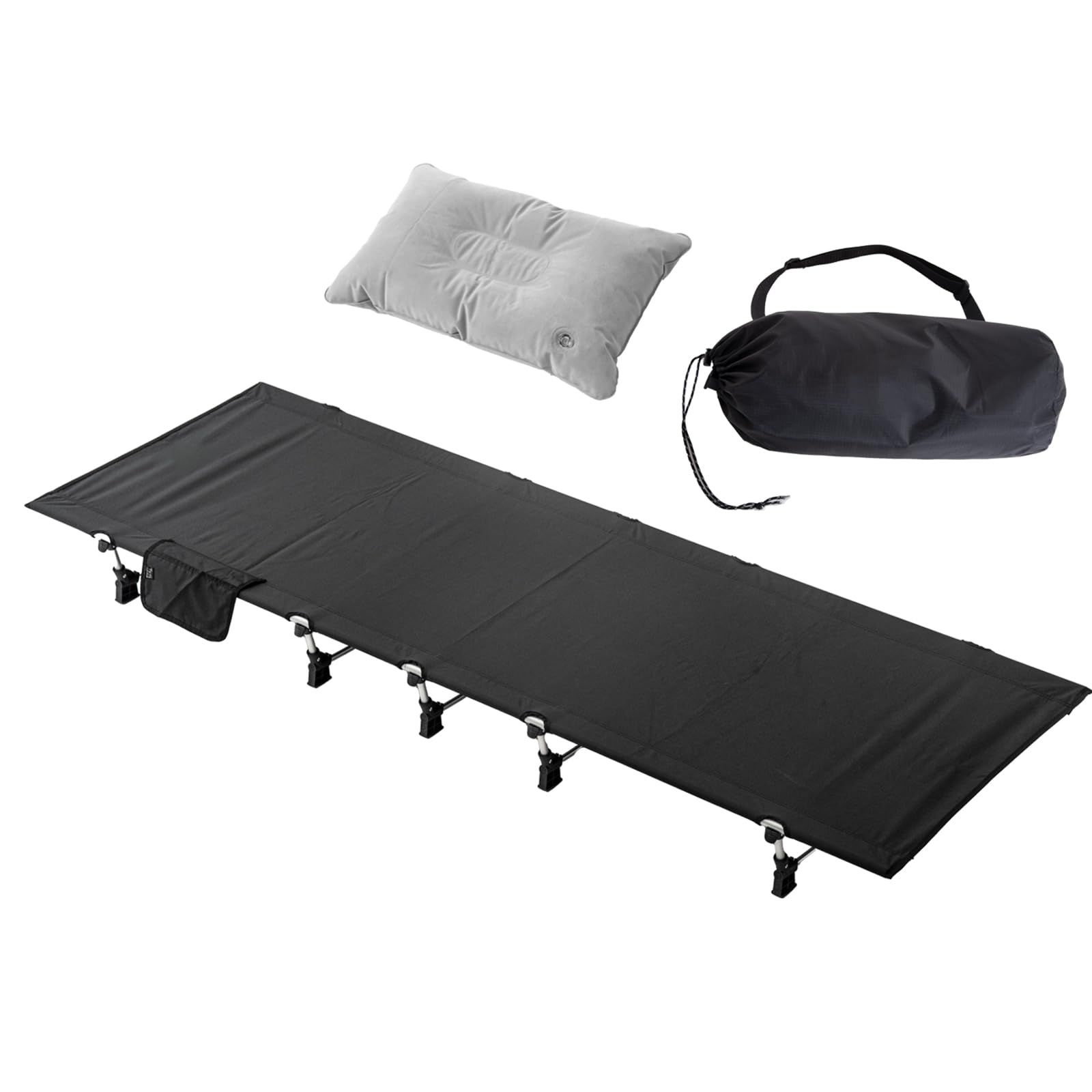 ENDLESS-BASE コット キャンプ 200×70 耐荷重150kg エアー枕付き ワイド ロング アウトドア 折りたたみ ベッド 44400050(97019)kk 6f695428