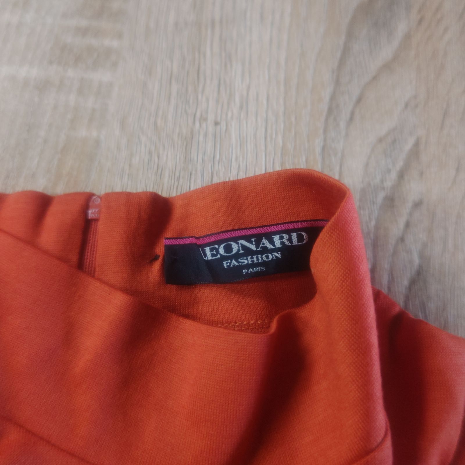 LEONARD FASHION レオナール 長袖カットソー ハイネック 毛100% 日本製