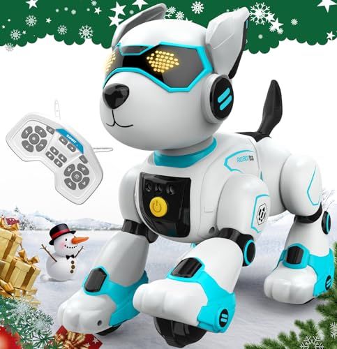 ロボット犬 おもちゃ 電子ペットロボット 手振り制御 音声制御 (英語のみ) タッチコントロール 犬 ロボット 子供おもちゃ人気 動物の声真似 プログラム可能 音楽演奏 動く犬 USB充電 音量調整可能 男の子 女の子 高齢者 小学生 誕生日 61ffcb65