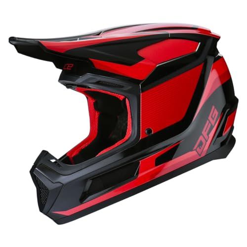 ダートフリーク(Dirtfreak) DFG エースヘルメット ブラック/レッド XL オフロード 林道 トレール ツーリング ストリート モトクロス エンデューロ ファンライド スポーツ走行 ERT 軽量 安全 ベンチレーション 涼しい 公 512914cf