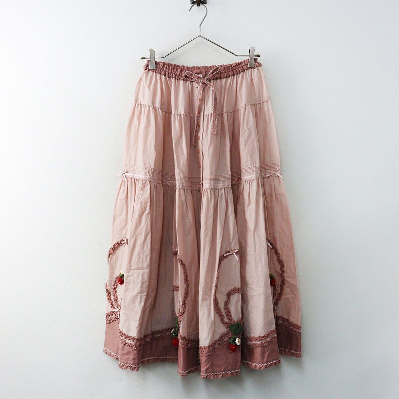 極美品 2022AW ピンクハウス PINK HOUSE いちごモチーフティアード