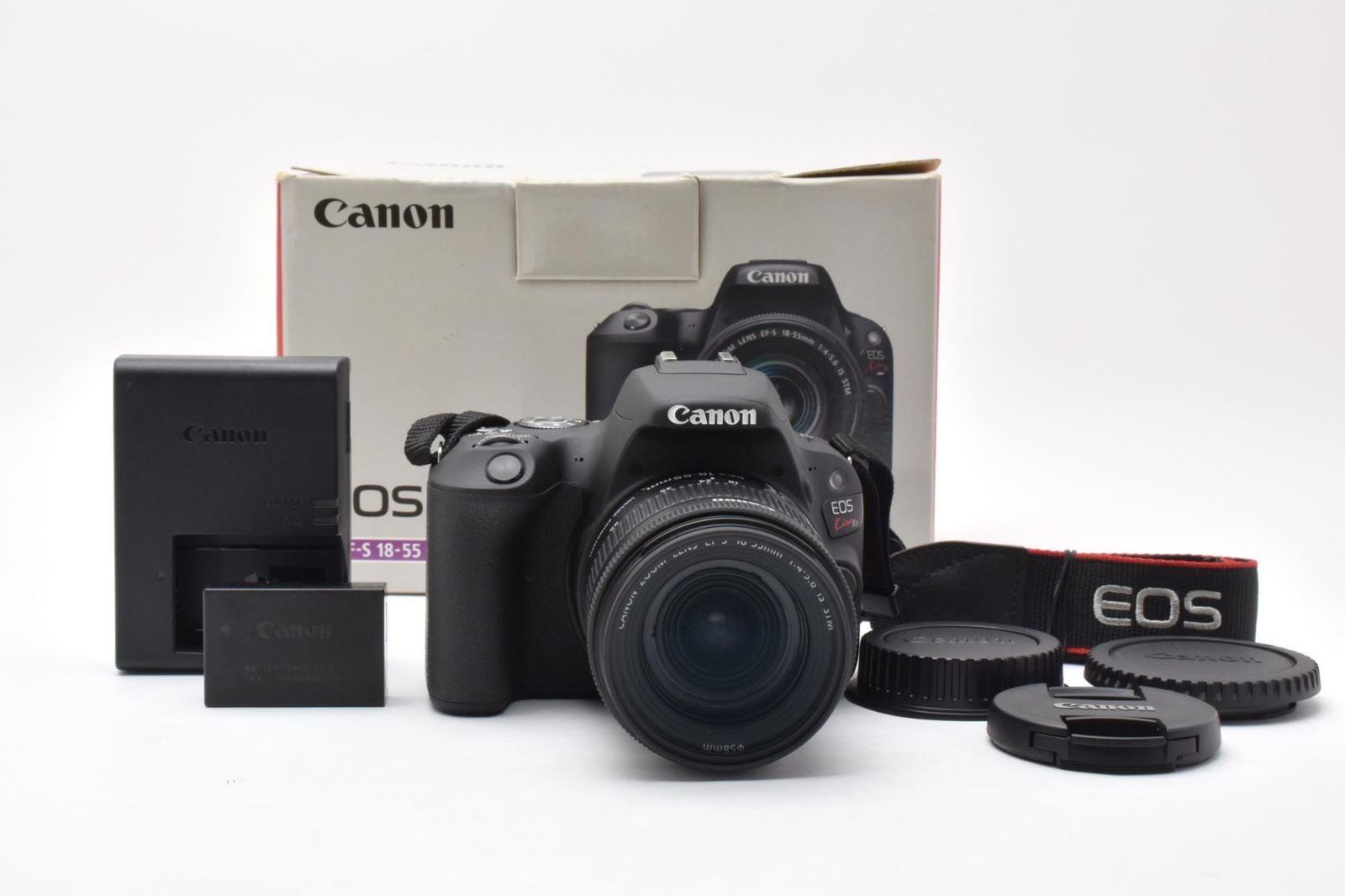実用光学美品 箱あり Canon キャノン EOS KISS X9 / EF-S 18-55mm 3.5-5.6 IS STM レンズキット デジタル一眼カメラ #4129-3