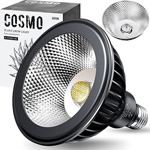 【グリーンアドバイザー推薦】BRIM(ブリム) COSMO 22W 植物育成ライト LED フルスペクトル 高PPFD 高力率 高演色性 植物用LEDライト 省エネ設計 長寿命 E26口金 反射板&集光レンズ付き (BK (22W)白色系 ( f8f02aa7