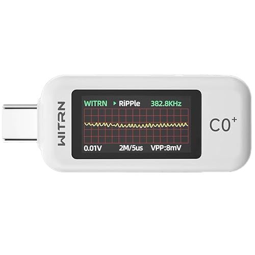 EnergyPower Type-Cテスター WITRN C0Q/C0+ 電圧・電流・電力チェッカー 双方向 リップル曲線 日本語説明書 英語・中国語表示 Thunderbolt4・USB4・PD3.1対応24ピンパススルー 急速充電プロトコ a7ce3f94