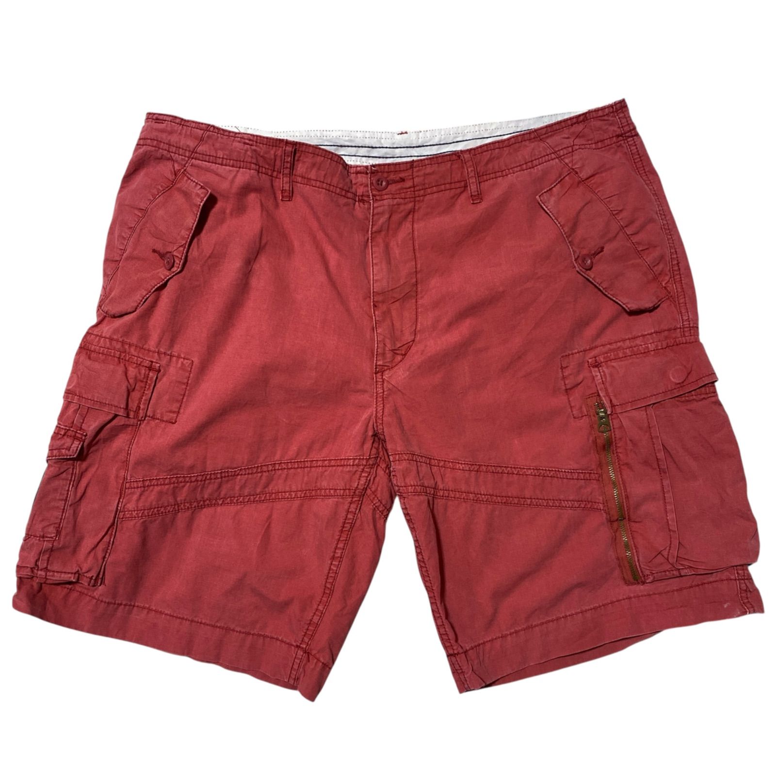 CHM POLO Ralph Lauren カーゴショーツ レッド SURPLUS FIT ミリタリー ハーフパンツ メンズ レディース ユニセックス 古着 Y2K ワーク