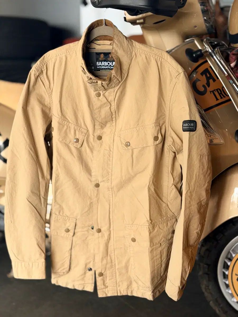 バブアー インターナショナル Summer wash duke ジャケット ベージュ L