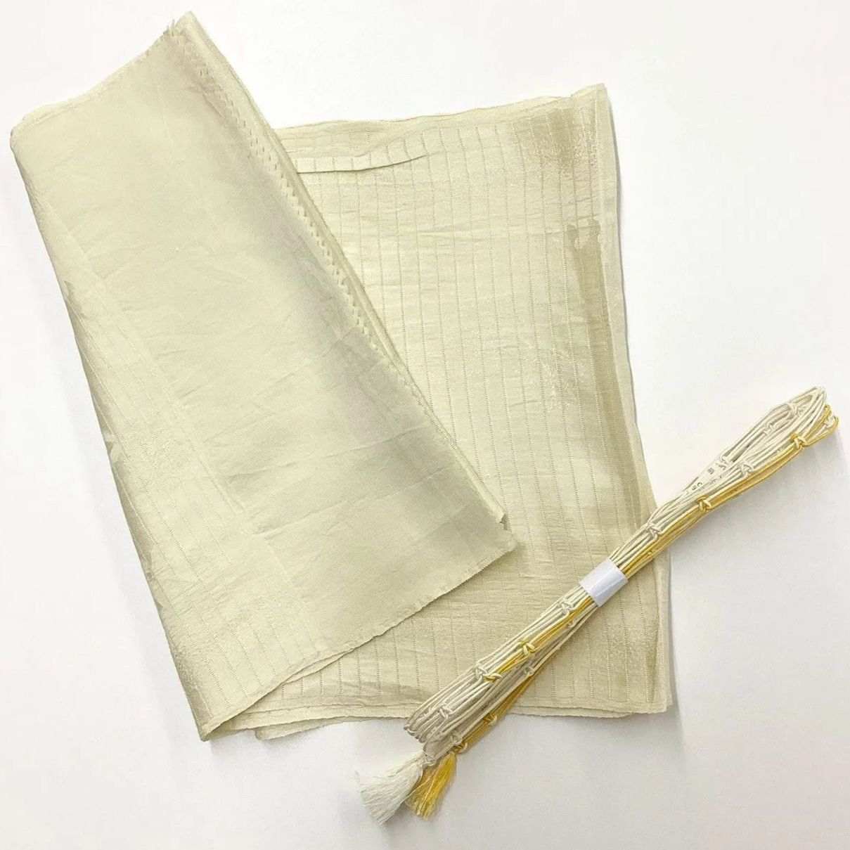 ［7877］帯締め 帯揚げ セット 夏物 舞花文様 正絹 着物 帯絞め
