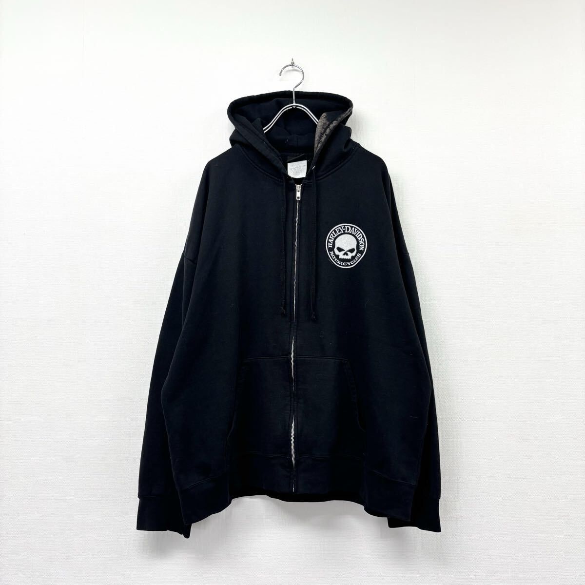 HARLEY DAVIDSON ハーレーダビッドソン スカル ジップ パーカー 