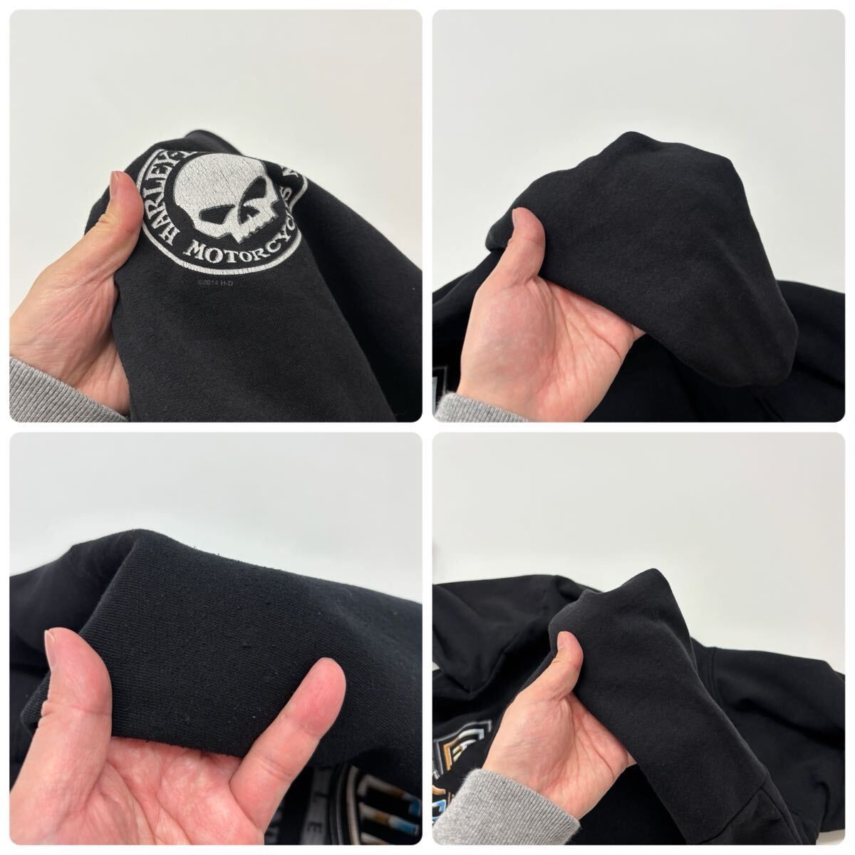 HARLEY DAVIDSON ハーレーダビッドソン スカル ジップ パーカー 