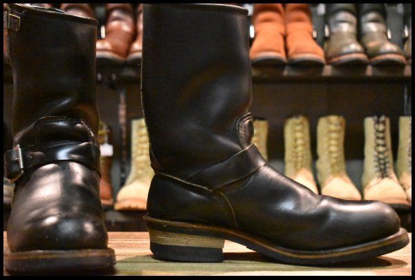 【7.5D 良品 PT91プリント 95年】レッドウィング 2268 エンジニア 黒 ブラッククローム スチールトゥ ブーツ redwing HOPESMORE【GE052】 【7.5D 良品 PT91プリント 95年】レッドウィング 2268 エンジニア 黒 ブラッククローム スチールトゥ ブーツ redwing HOPESMORE【GE052】