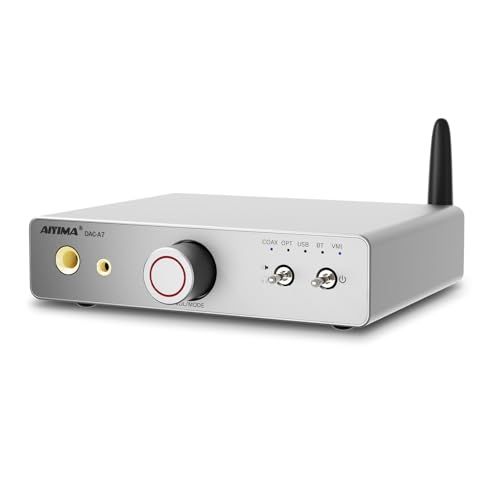 AIYIMA DAC-A7 Bluetooth 5.4 デコードヘッドホンアンプ 3.5mm+6.35mmデュアルヘッドホン出力 ES9038Q2M（Hi-Fi級デコードチップ）+ QCC3084（高スペックBluetoothチップ）対応 L cdf1ad30