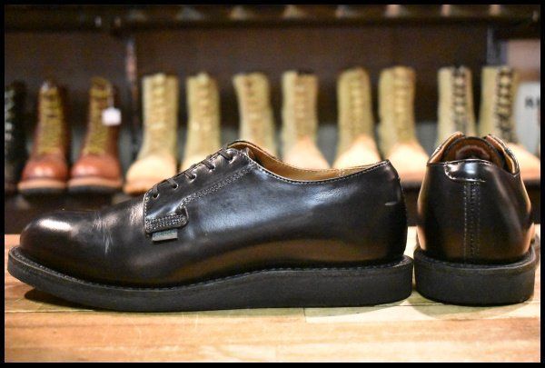【8D 美品 25年】レッドウィング 101 ポストマン シューズ 黒 ブラック シャパラル ローカット 短靴 ブーツ redwing HOPESMORE【GE053】 【8D 美品 25年】レッドウィング 101 ポストマン シューズ 黒 ブラック シャパラル ローカット 短靴 ブーツ redwing HOPESMORE【GE053】
