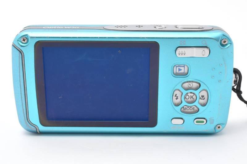 実用品】箱あり Pentax ペンタックス Optio W30 青 ブルー コンパクト