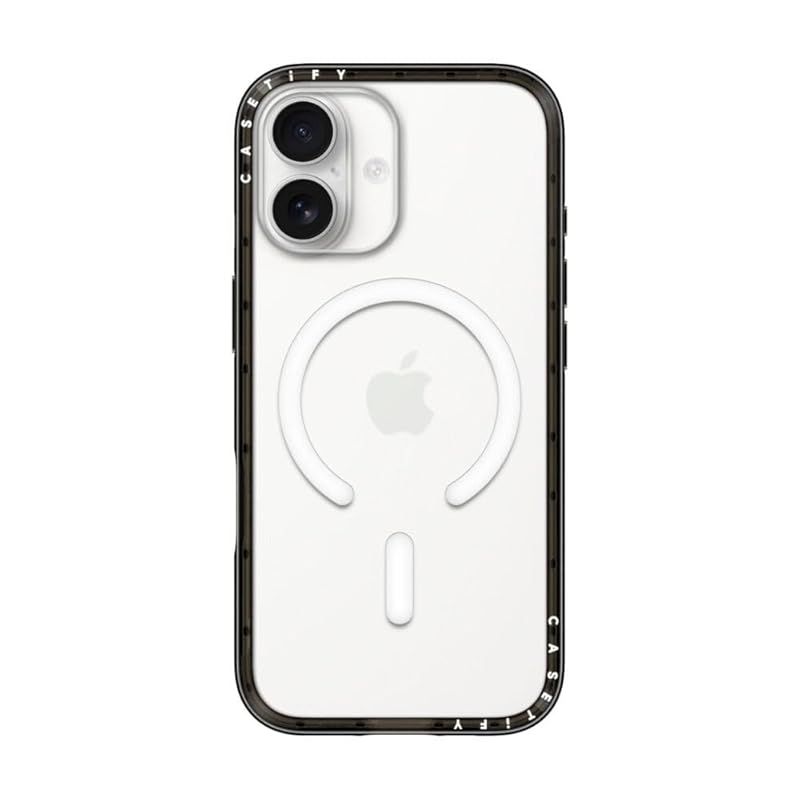 【新品】 CASETiFY コンパクト iPhone 17 ケース [MagSafe対応/薄型 軽量/耐衝撃] - クリア ブラック