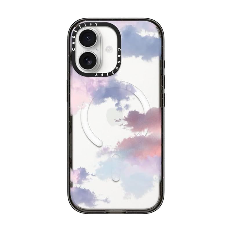 【新品】 CASETiFY インパクトiPhone 17 ケース [MagSafe対応/薄型 軽量/耐衝撃] - Clouds - クリア ブラック