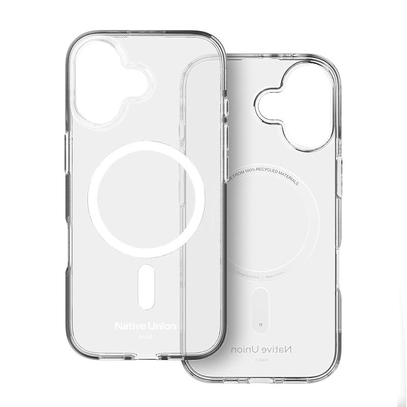 【新品】 Native Union (Re)Clear Case ? 透明なイエロー防止ケース ? マグセーフ対応で内蔵マグネット付き ? リサイクル素材 ? 軍用グレードの耐落下保護で超耐久性 ? iPhone 17用